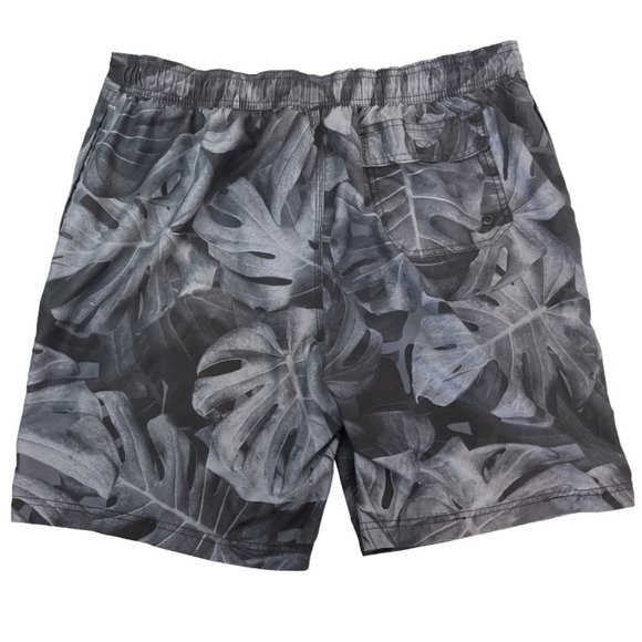 Speedo Men's Swim Trunks Built In Shorts Drawstring XL Gray Grey Polyester Spand - Picture 5 of 5